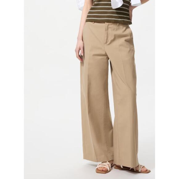 Uniqlo Wide Chino Pants in Beige - Picture 1 of 8